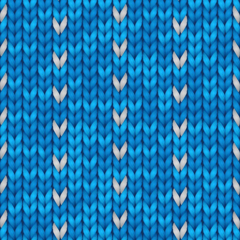 maglia Natale geometrico ornamento design con vuoto spazio per testo. natale senza soluzione di continuità modello. a maglia inverno blu colore maglione struttura. vettore illustrazione.