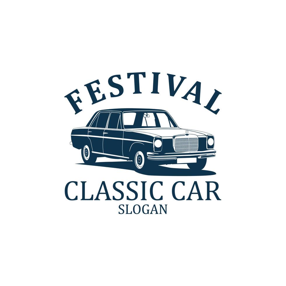 Festival classico auto logo 5 vettore. vettore