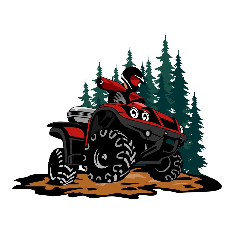 atv gli sport illustrazione design logo icona vettore