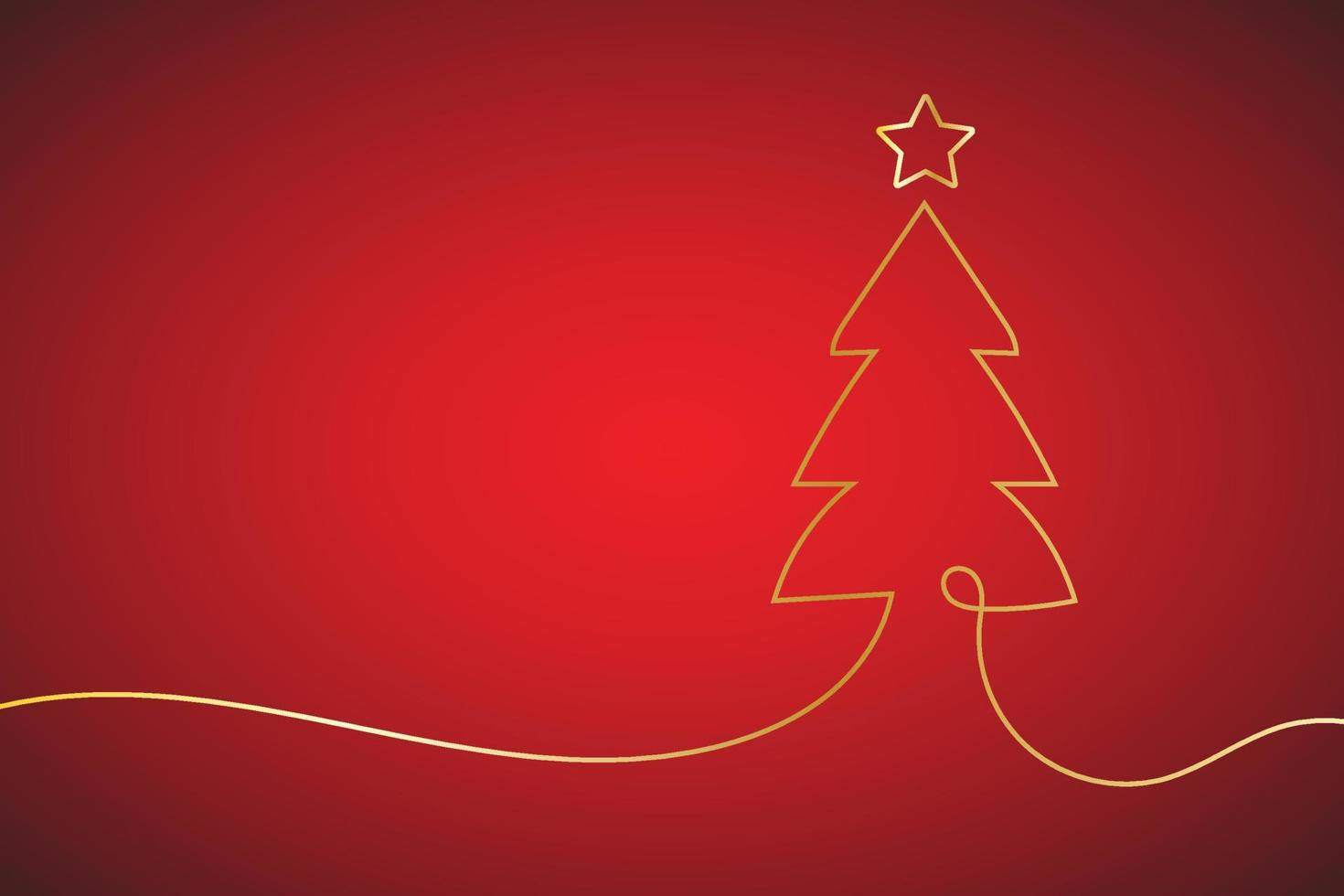 Natale albero con stelle su un' buio sfondo. vettore illustrazione