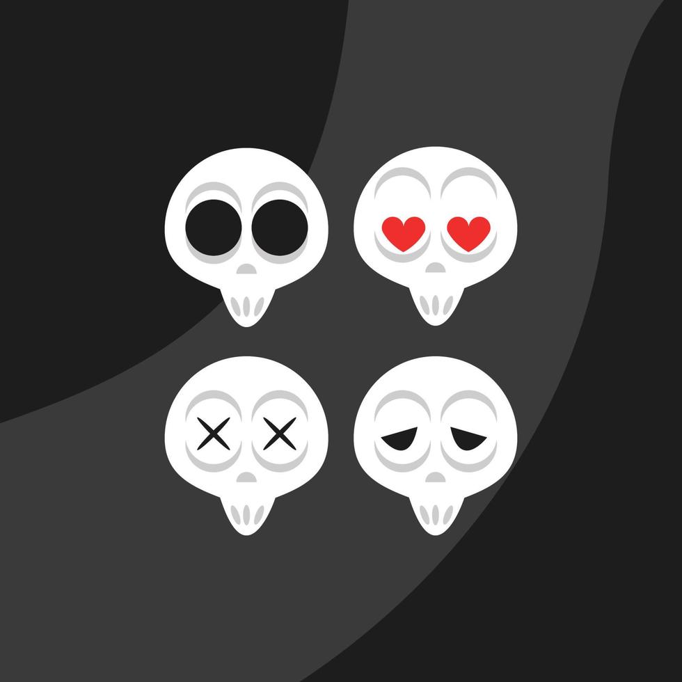 cranio emoticon vettore illustrazione design