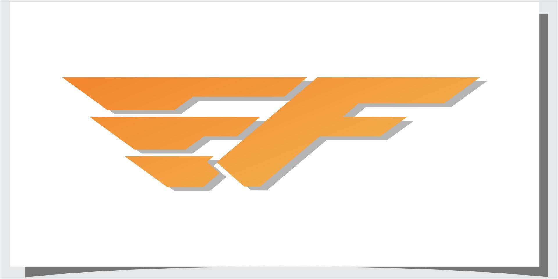 f lettera logo con creativo moderno stile premio vettore
