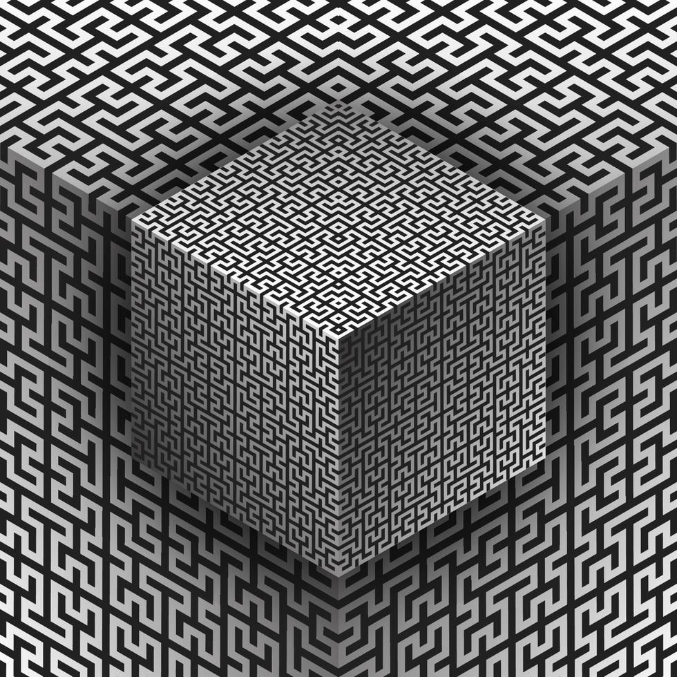 vettore astratto modello cubo fondale