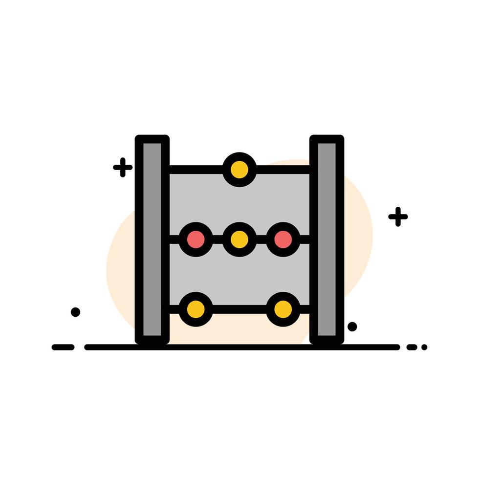 abaco formazione scolastica matematica attività commerciale piatto linea pieno icona vettore bandiera modello