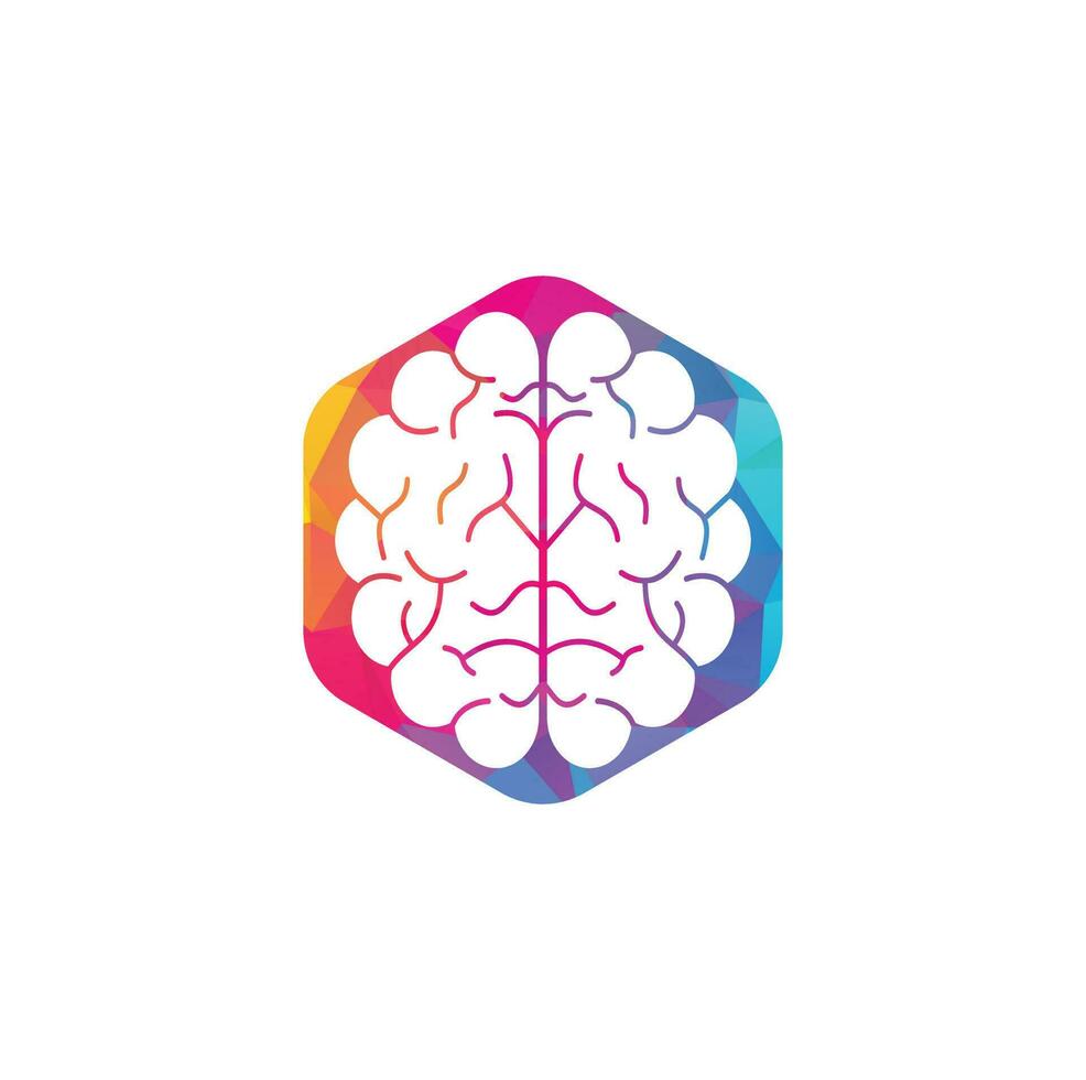 cervello scudo forma concetto logo design. brainstorming energia pensiero cervello logotipo icona vettore