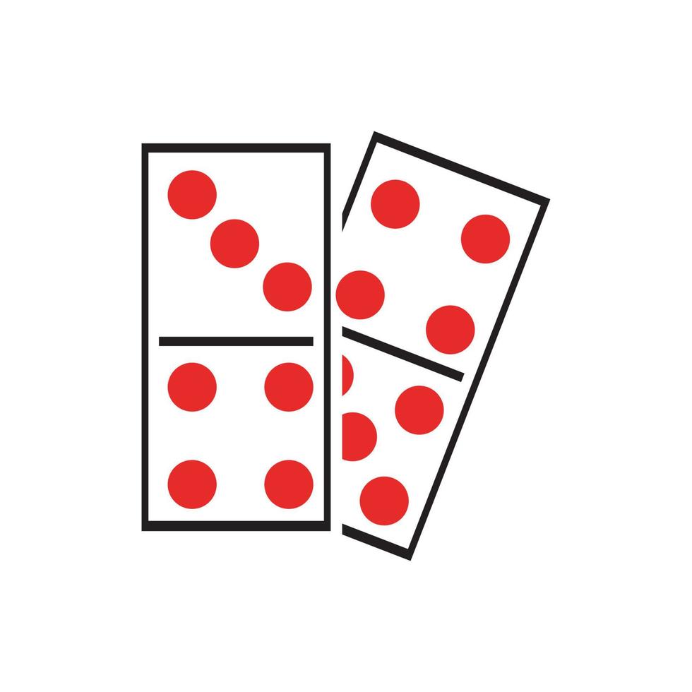 logo di domino Giochi vettore