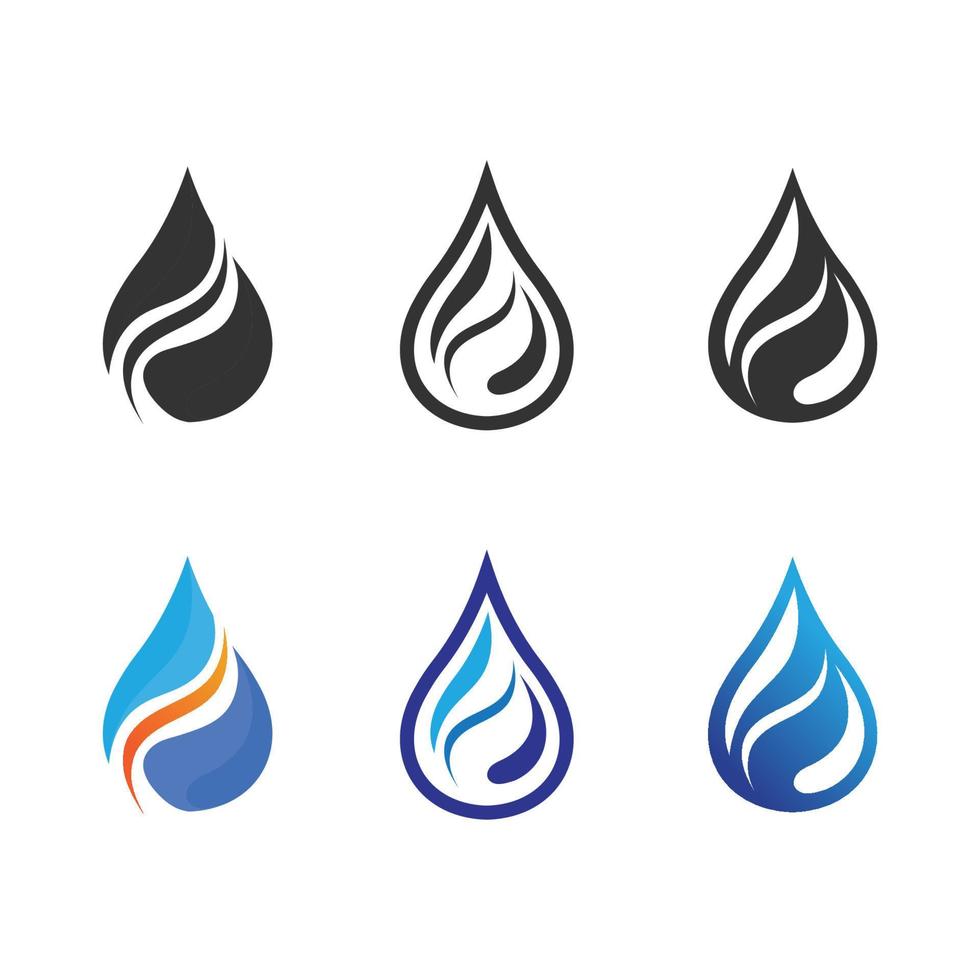 modello di progettazione del logo dell'onda d'acqua vettore