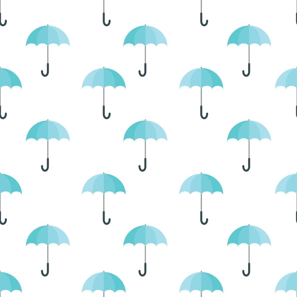 blu ombrello senza soluzione di continuità modello su bianca sfondo. vettore