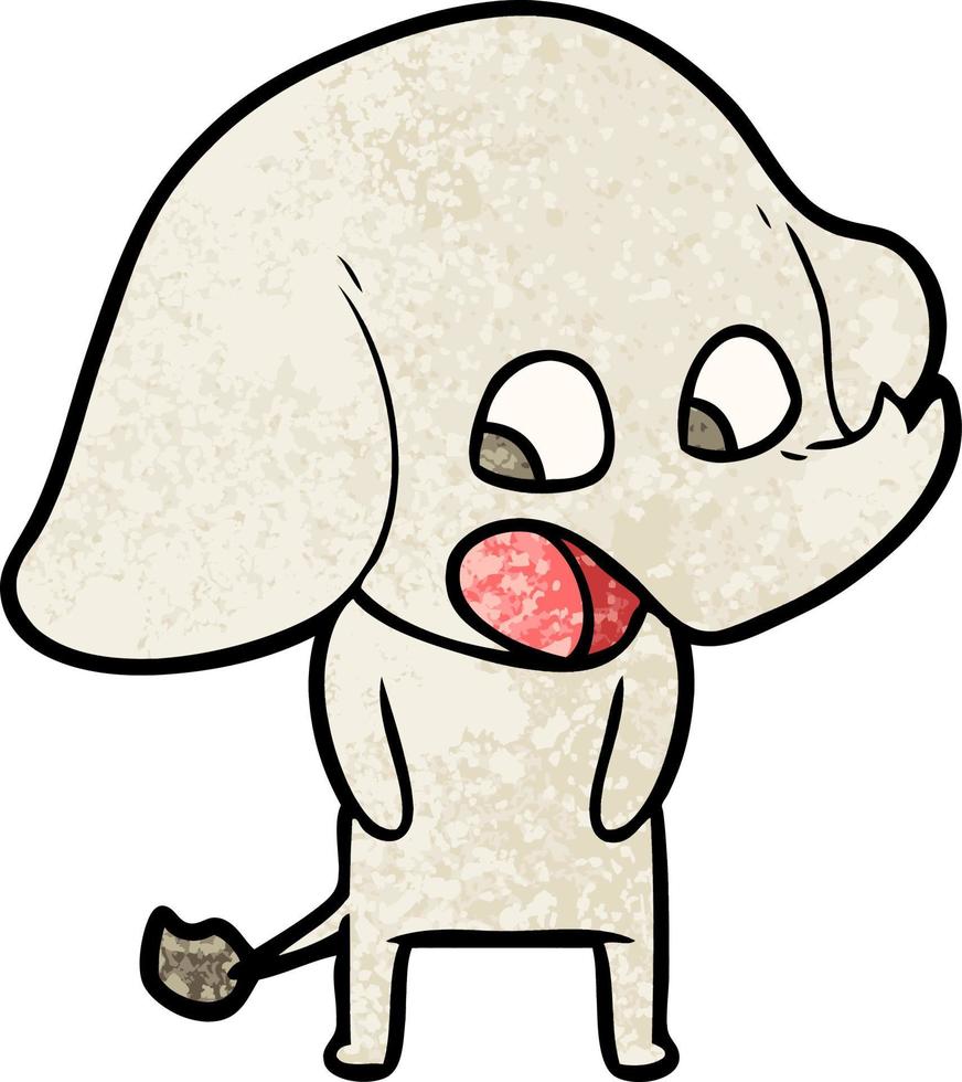 vettore elefante personaggio nel cartone animato stile