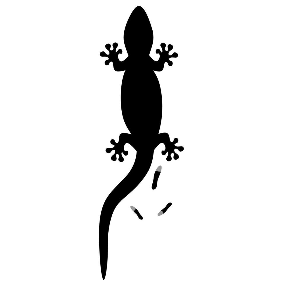 silhouette vettore illustrazione di un' lucertola defecare. puzzolente, sporco virale lucertola escrementi su un' bianca sfondo.