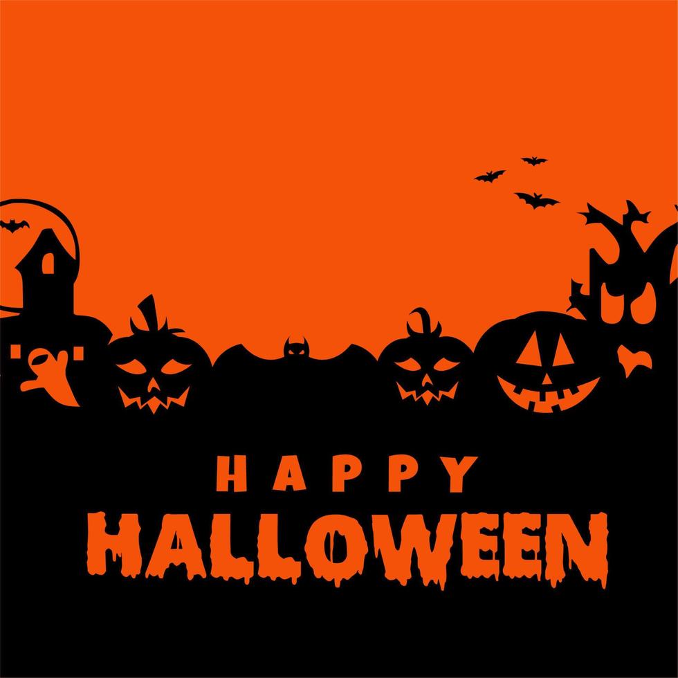 contento Halloween vettore testo silhouette vacanza cartello sfondo azione vettore