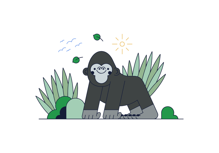 vettore di gorilla