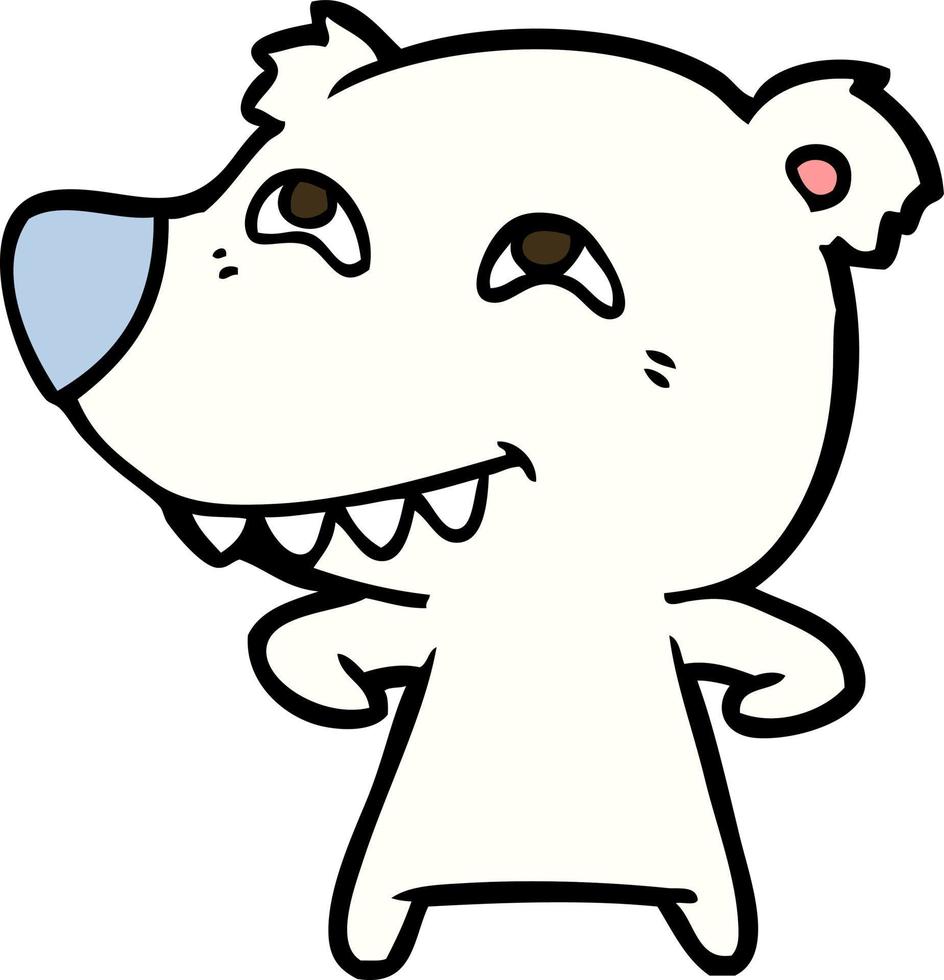 vettore polare orso personaggio nel cartone animato stile