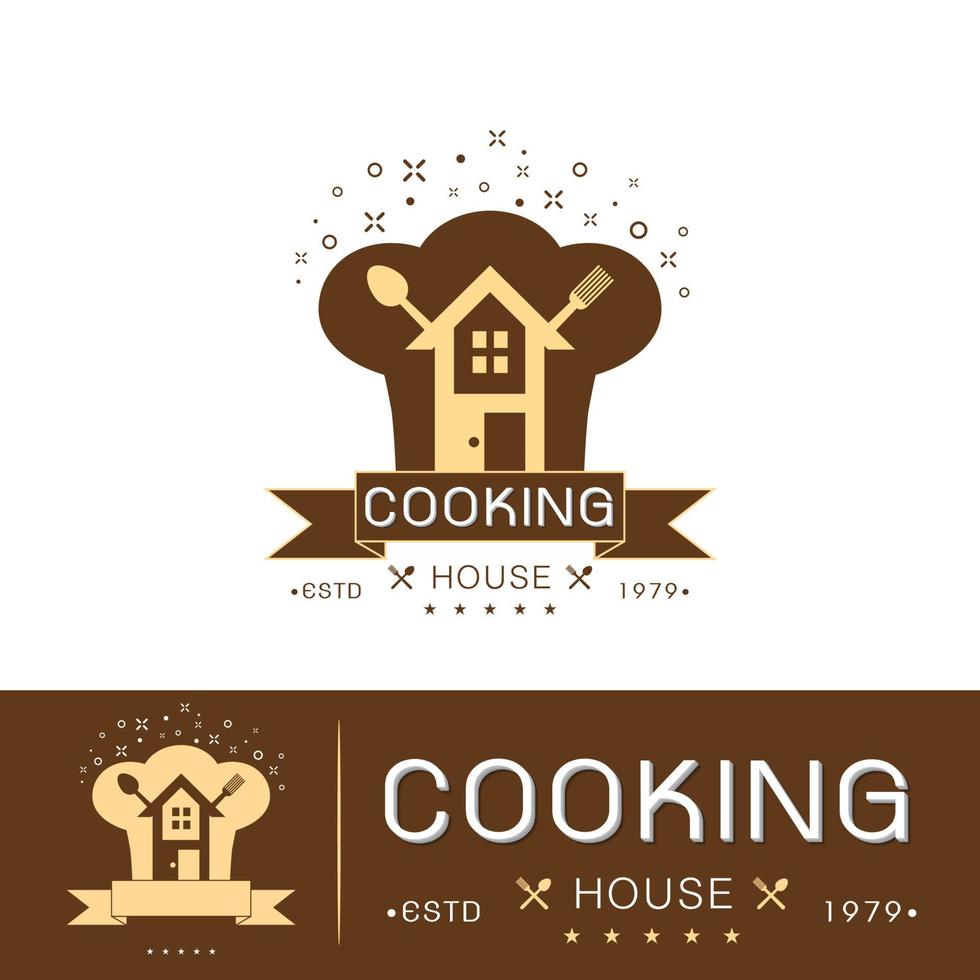 cucinando Casa logo vettore illustrazione