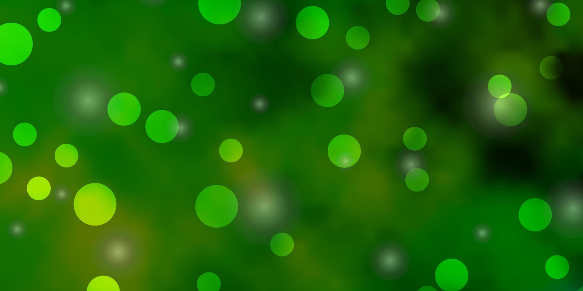modello vettoriale verde chiaro, giallo con cerchi, stelle.