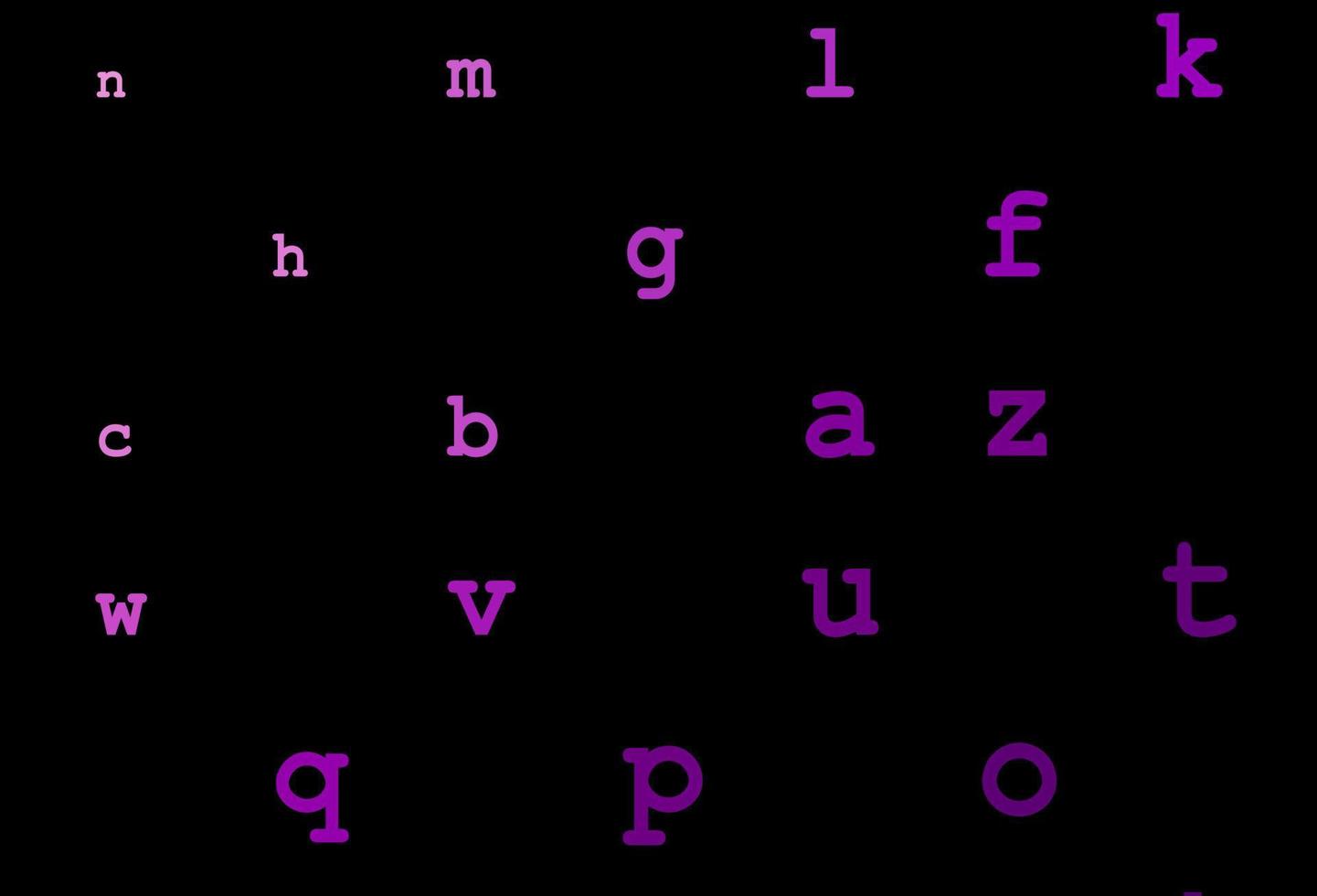 trama vettoriale viola scuro con caratteri abc.