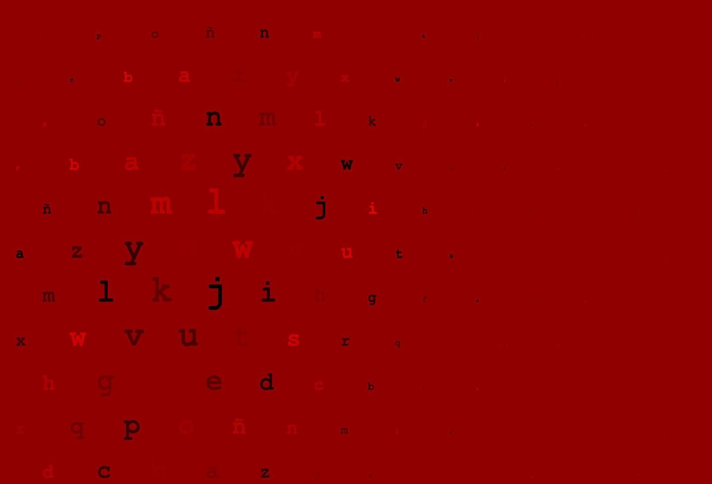 modello vettoriale rosso scuro con simboli abc.