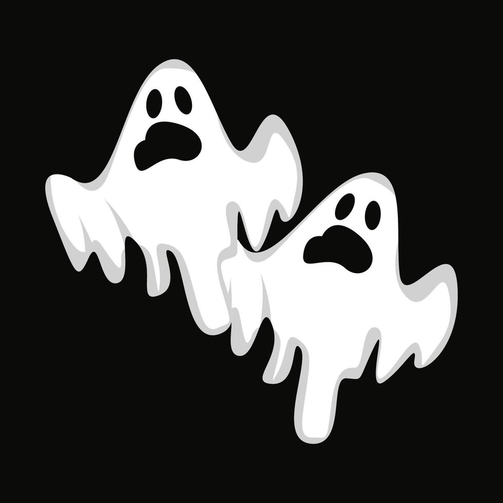 fantasma logo disegno, Halloween icona, Halloween costume illustrazione, celebrazione bandiera modello vettore