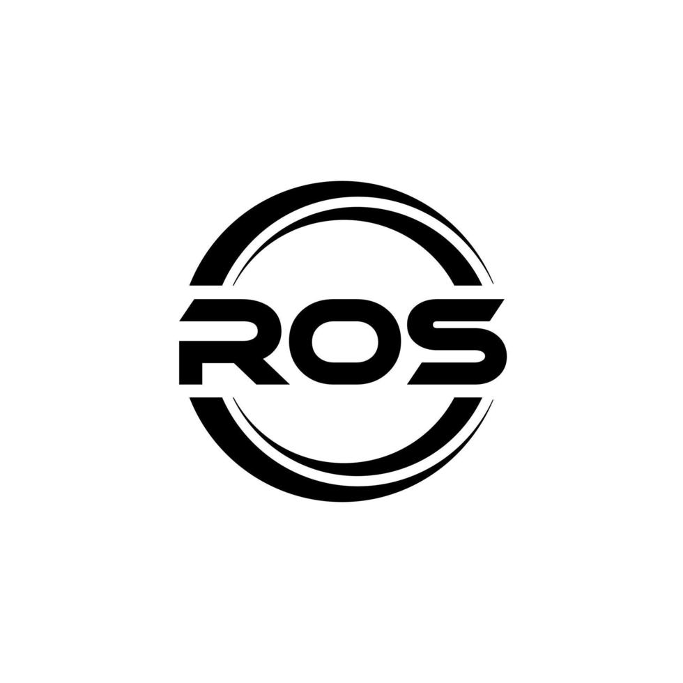 ros lettera logo design nel illustrazione. vettore logo, calligrafia disegni per logo, manifesto, invito, eccetera.