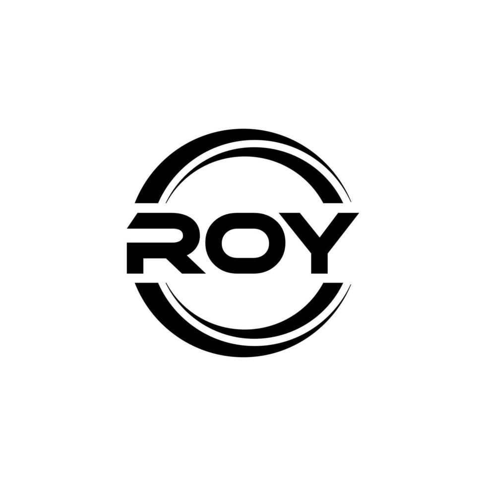 Roy lettera logo design nel illustrazione. vettore logo, calligrafia disegni per logo, manifesto, invito, eccetera.