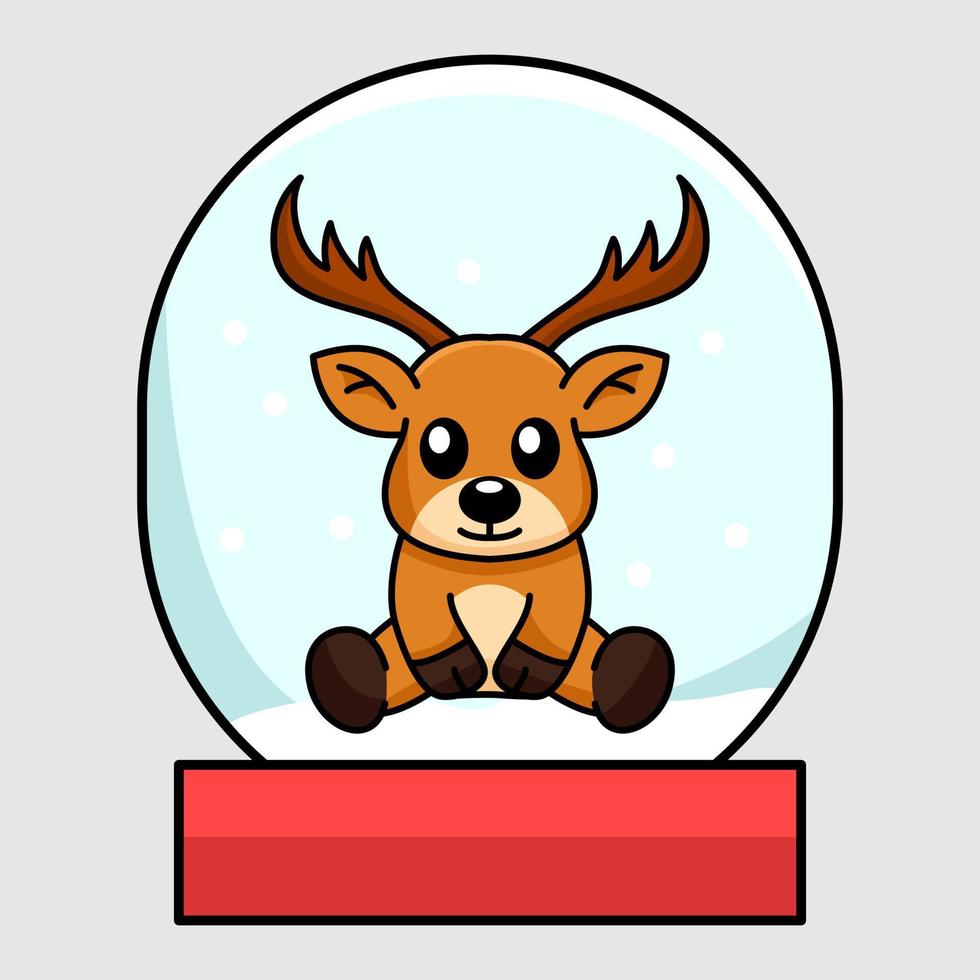 vettore illustrazione di un' carino e adorabile cervo