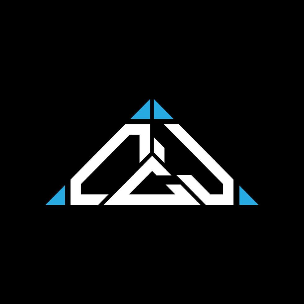 ccj lettera logo creativo design con vettore grafico, ccj semplice e moderno logo nel triangolo forma.