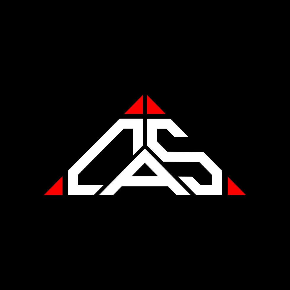 cas lettera logo creativo design con vettore grafico, cas semplice e moderno logo nel triangolo forma.