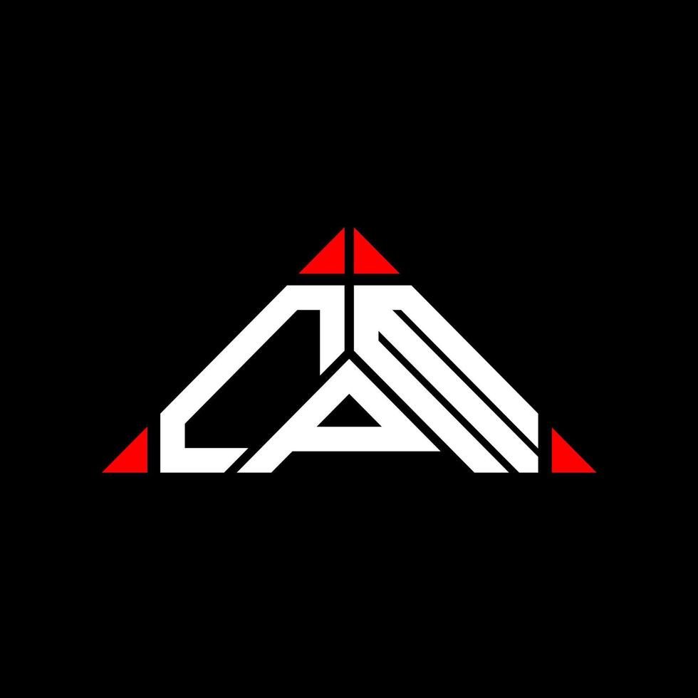 cpm lettera logo creativo design con vettore grafico, cpm semplice e moderno logo nel triangolo forma.