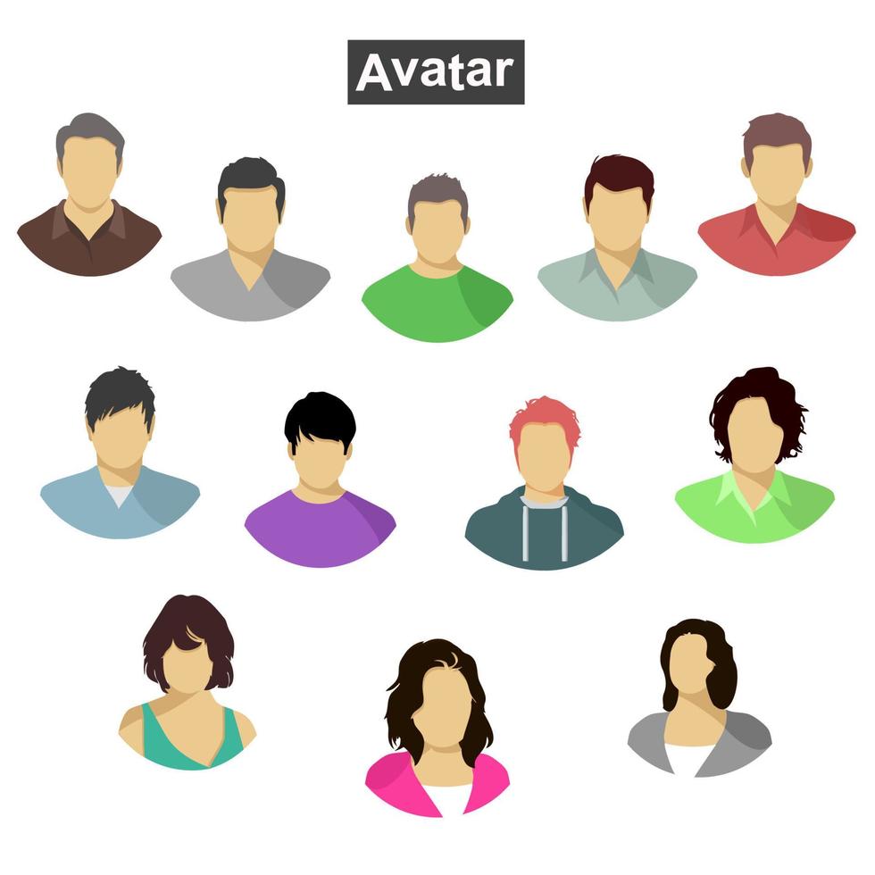 avatar impostato fascio di persone vol 4 vettore