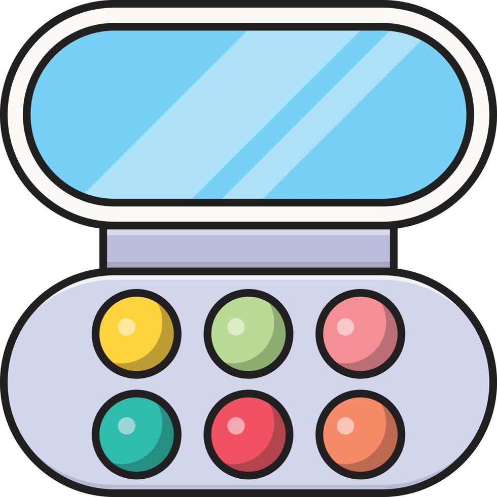 illustrazione vettoriale del kit per il trucco su uno sfondo simboli di qualità premium. icone vettoriali per il concetto e la progettazione grafica.