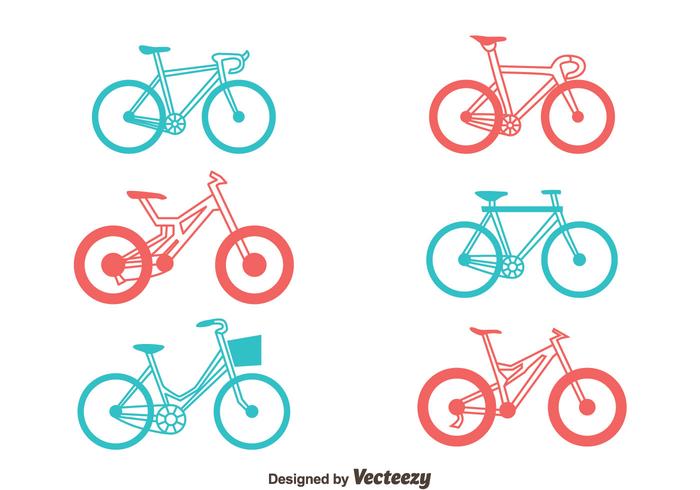 Set di biciclette vettoriale