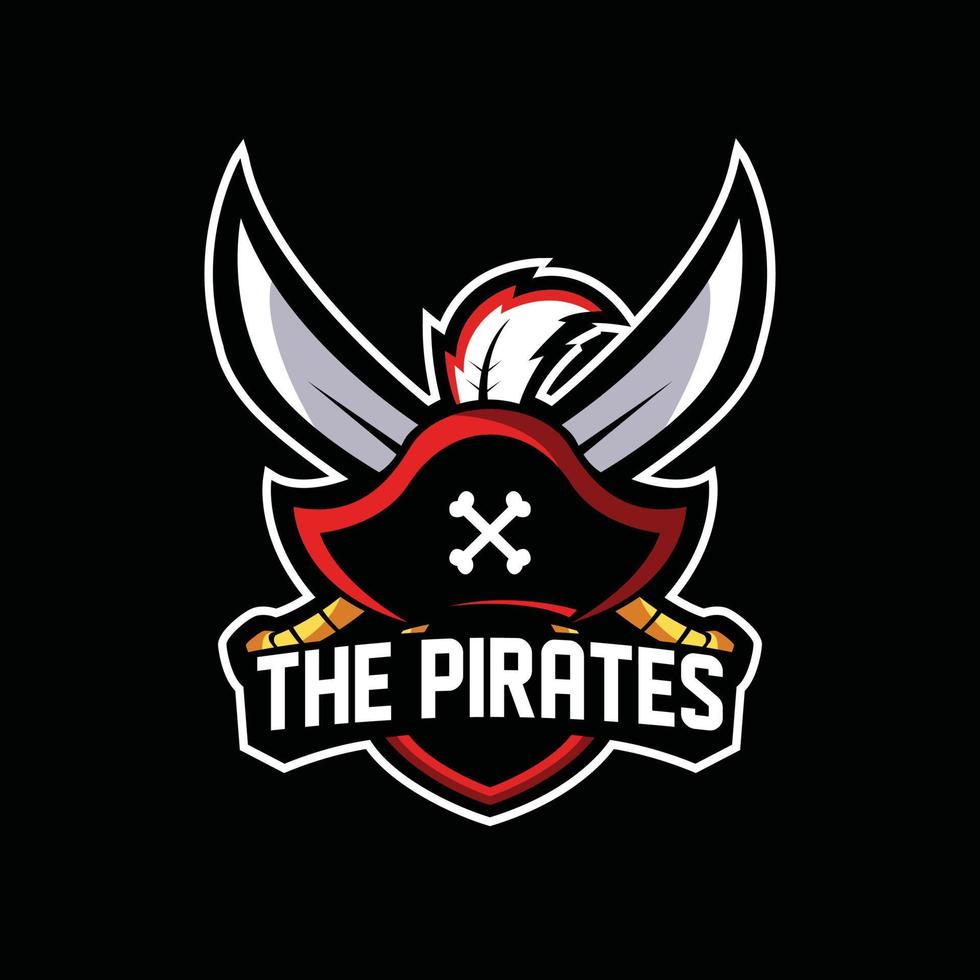 pirati gli sport logo design vettore