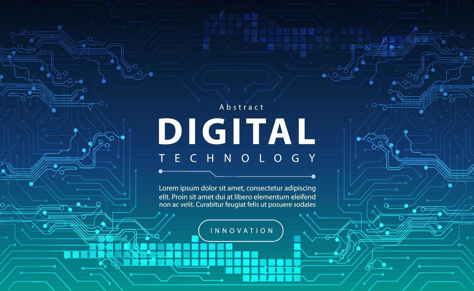 digitale tecnologia bandiera verde blu sfondo concetto con tecnologia leggero effetto, astratto tecnologia, innovazione futuro dati, Internet Rete, ai grande dati, Linee puntini connessione, illustrazione vettore