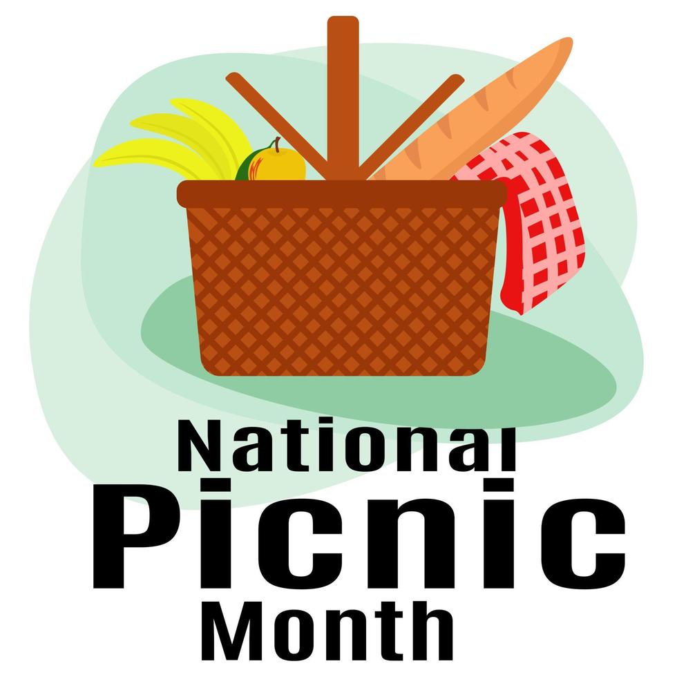 nazionale picnic mese, idea per postrea, striscione, aviatore o cartolina vettore