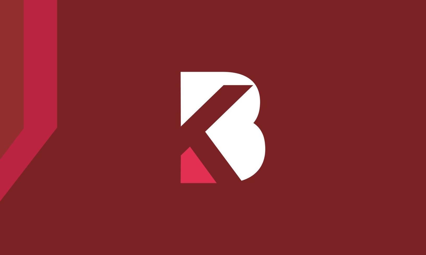 alfabeto lettere iniziali monogramma logo kb, bk, k e b vettore