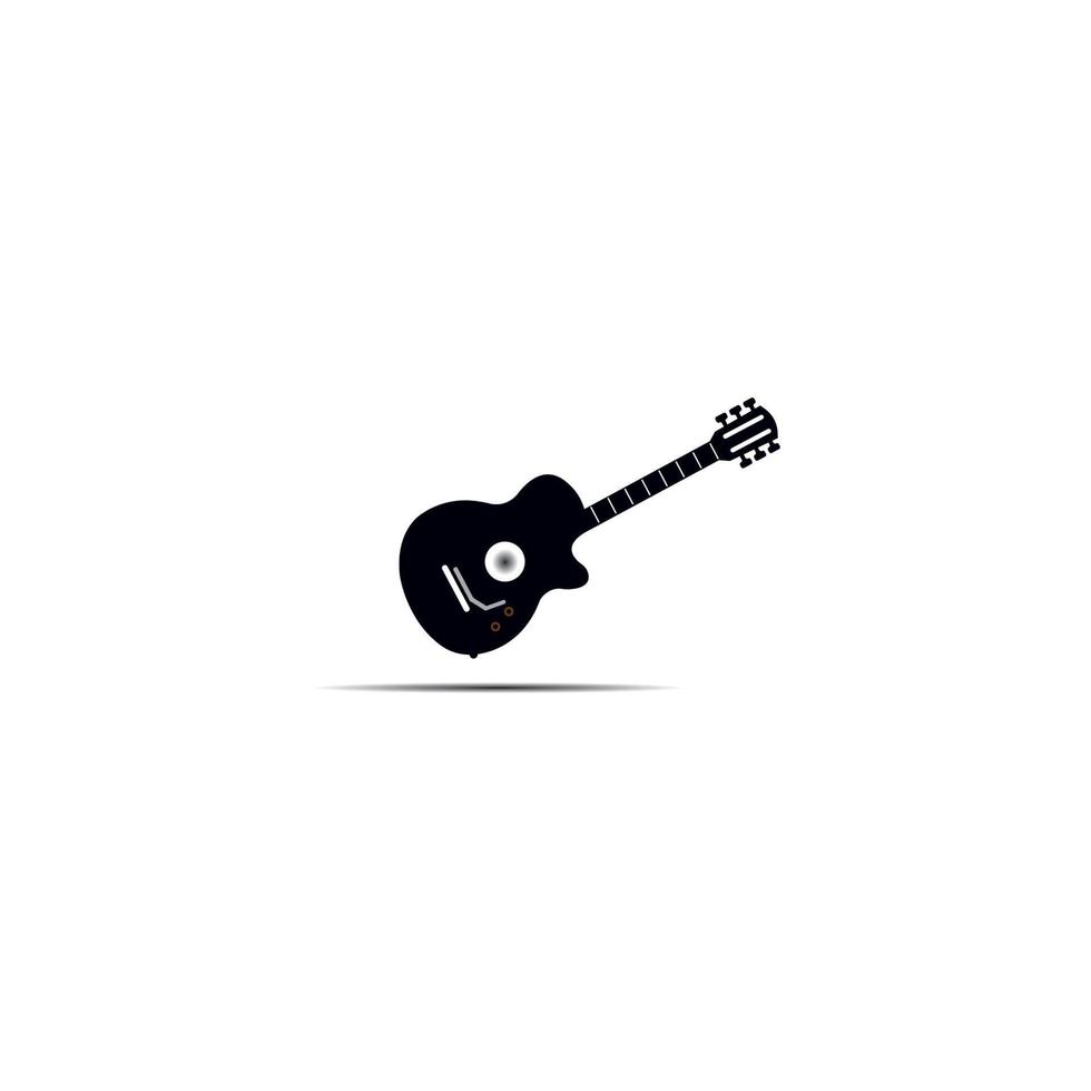 chitarra logo modello vettore icona illustrazione