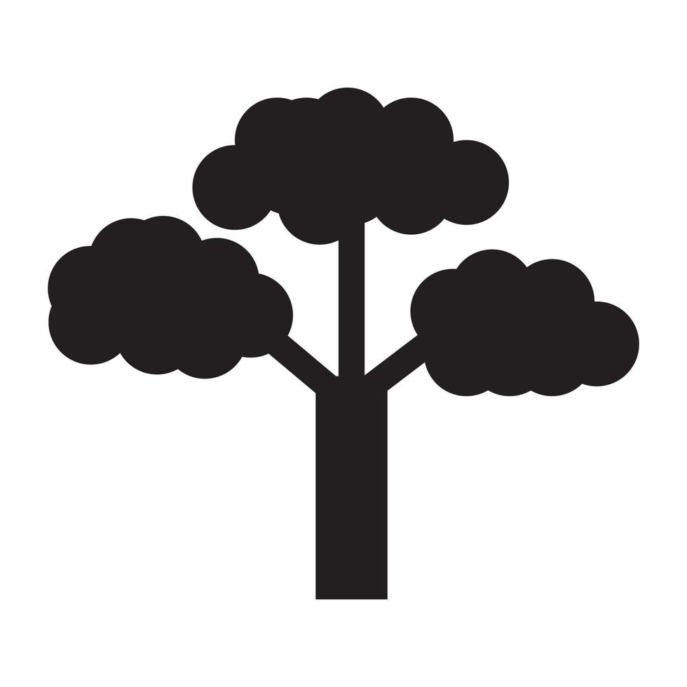 logo albero nero vettore