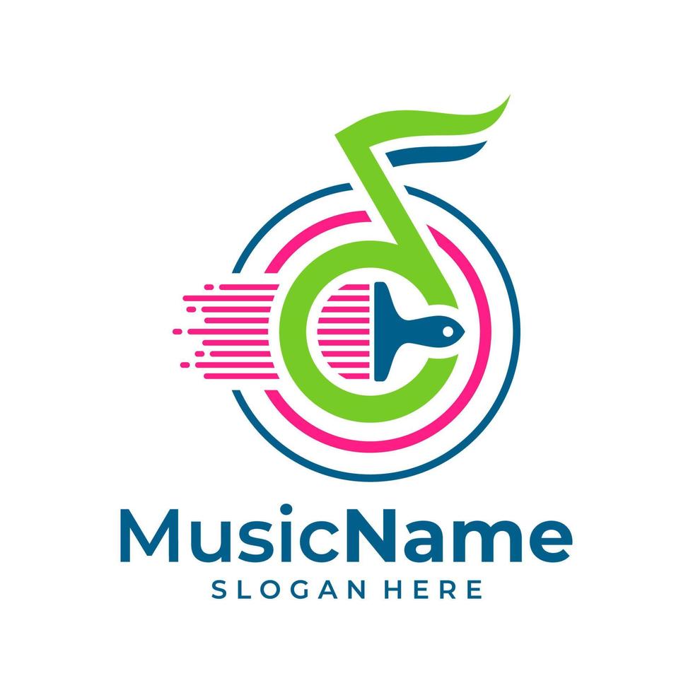 dipingere musica logo vettore. musica dipingere logo design modello vettore