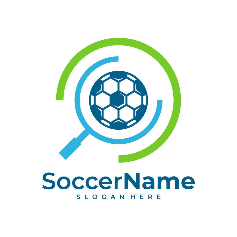 trova calcio logo modello, calcio trova logo design vettore