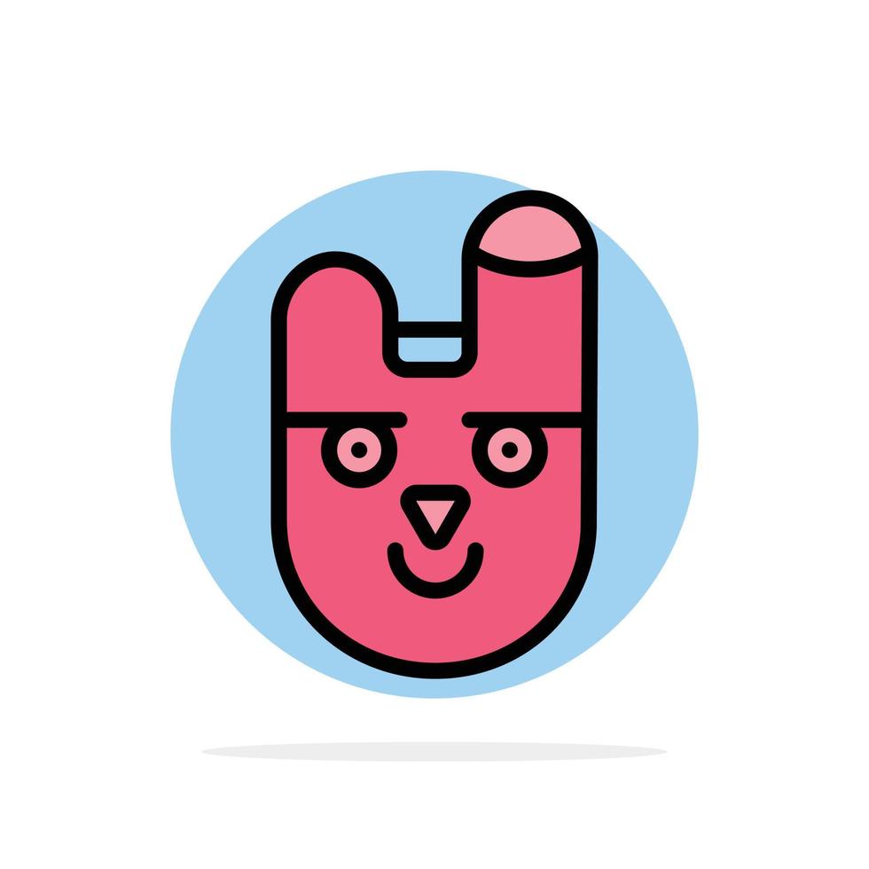 animale coniglietto viso coniglio astratto cerchio sfondo piatto colore icona vettore