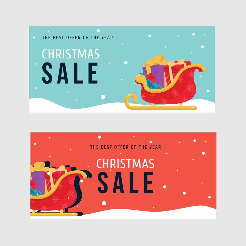 Natale vendita voucher; tagliando, sconto. vettore illustrazione