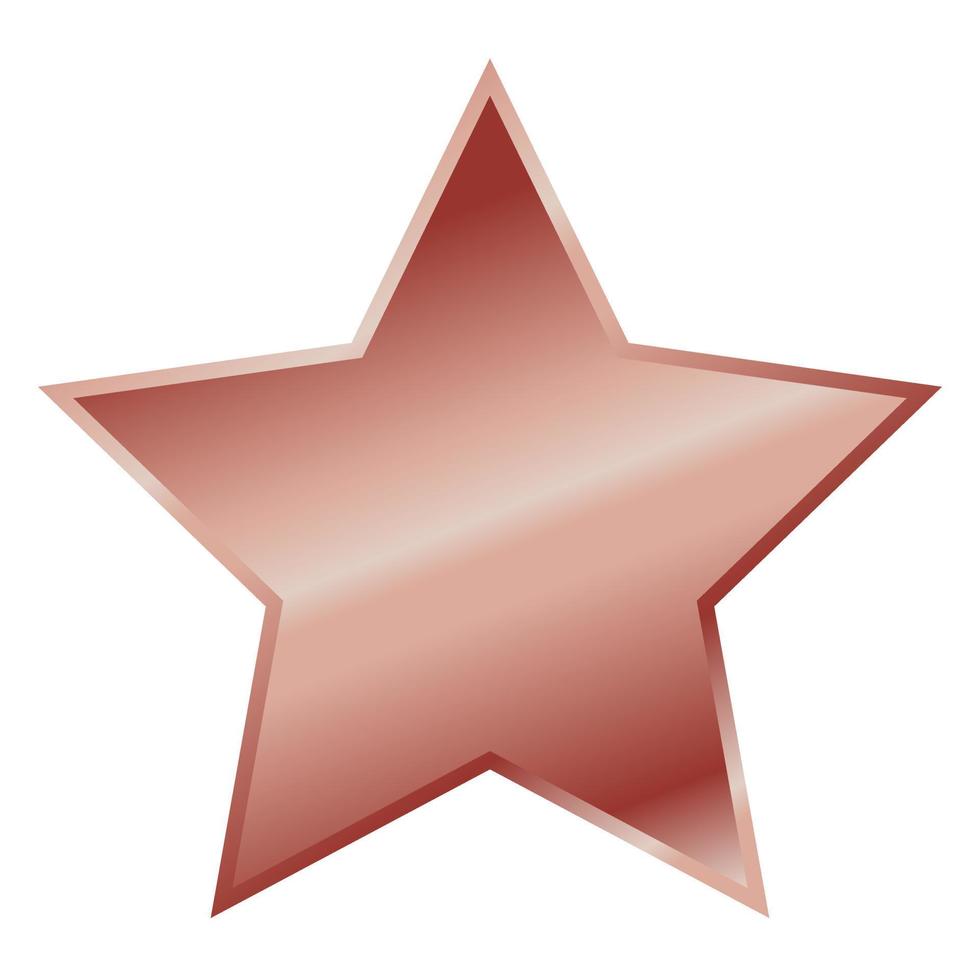 bronzo stella isolato su bianca sfondo vettore