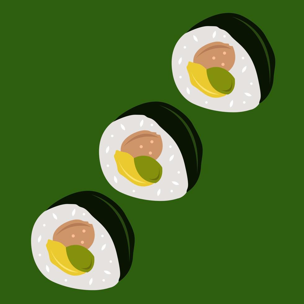 delizioso Sushi rotoli vettore illustrazione per grafico design e decorativo elemento