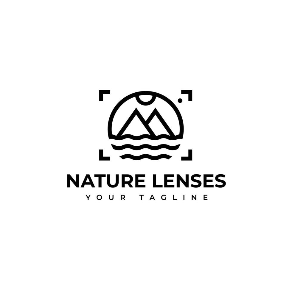 un illustrazione di natura fotografia logo vettore