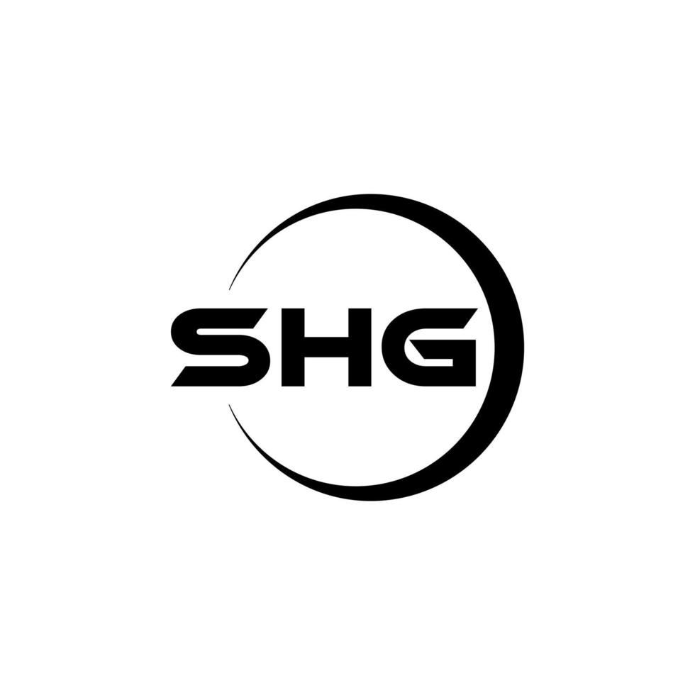 shg lettera logo design nel illustrazione. vettore logo, calligrafia disegni per logo, manifesto, invito, eccetera.