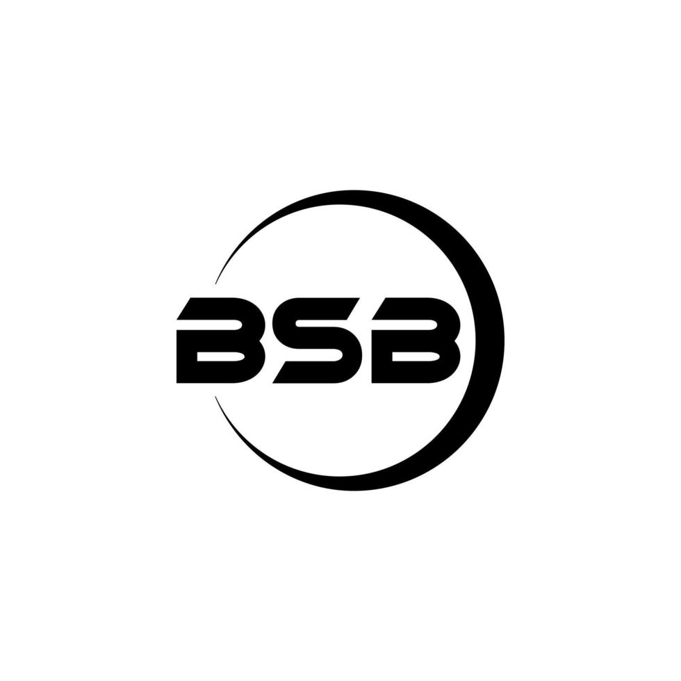 bsb lettera logo design nel illustrazione. vettore logo, calligrafia disegni per logo, manifesto, invito, eccetera.