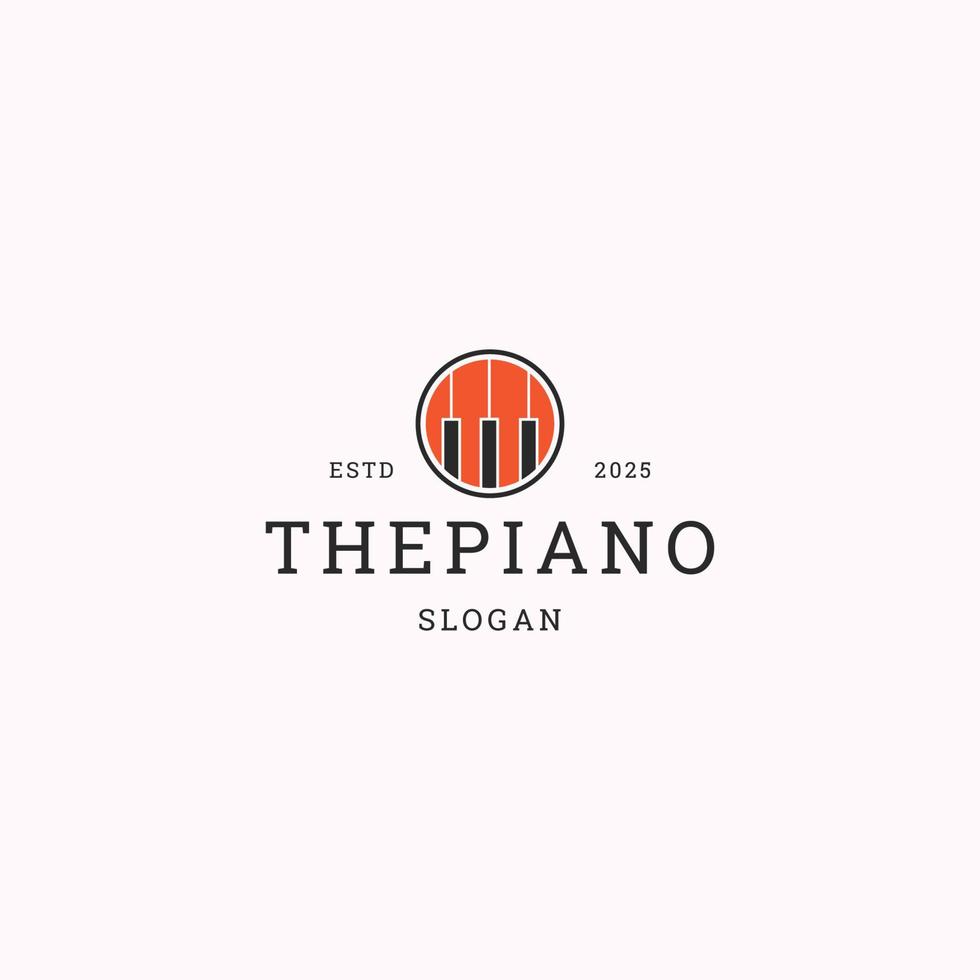 il pianoforte logo icona piatto design modello vettore