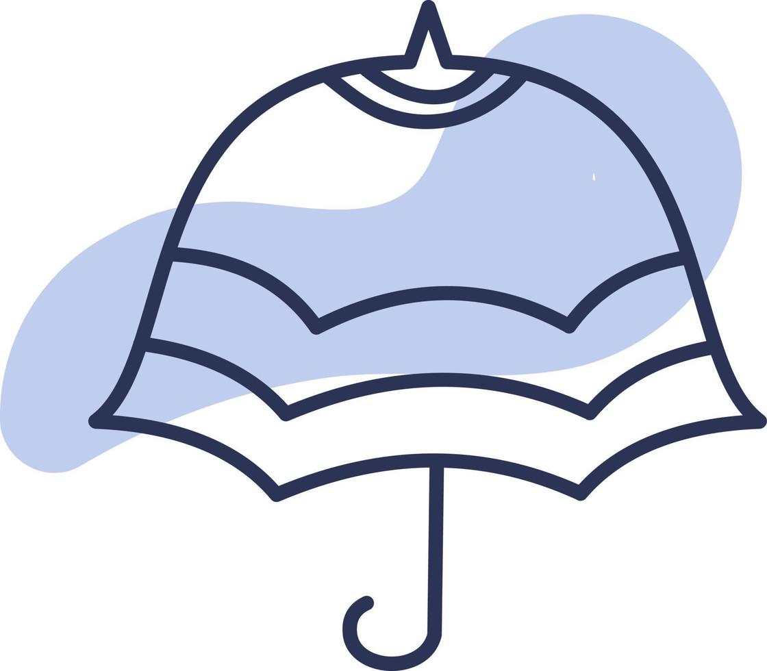 ombrello con acuto superiore, illustrazione, vettore su un' bianca sfondo.