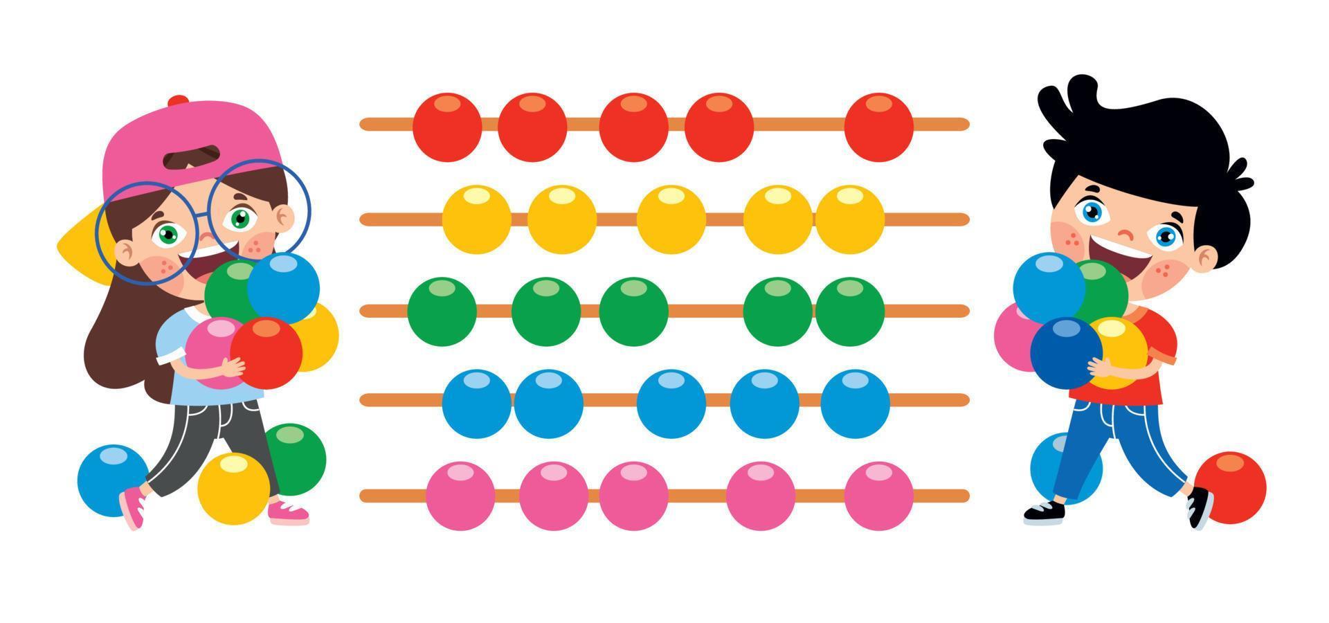 abaco giocattolo per bambini formazione scolastica vettore