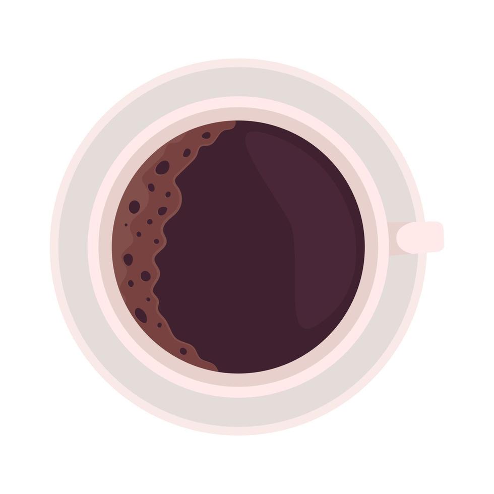 tazza di caffè semi piatto colore vettore oggetto. aromatico energia bere. modificabile elemento. pieno dimensioni articolo su bianca. bevanda semplice cartone animato stile illustrazione per ragnatela grafico design e animazione